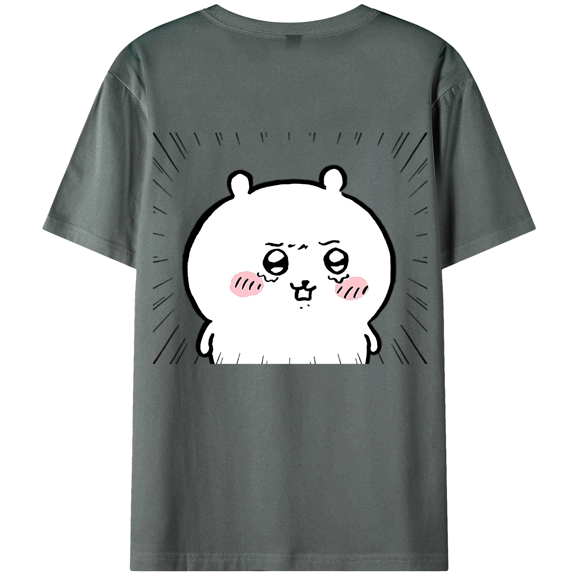 （画像用） ちいかわ ちいかわ Chii-kawa chiikawa 綿100％ メンズ半袖Tシャツ（バックプリント） 通気性